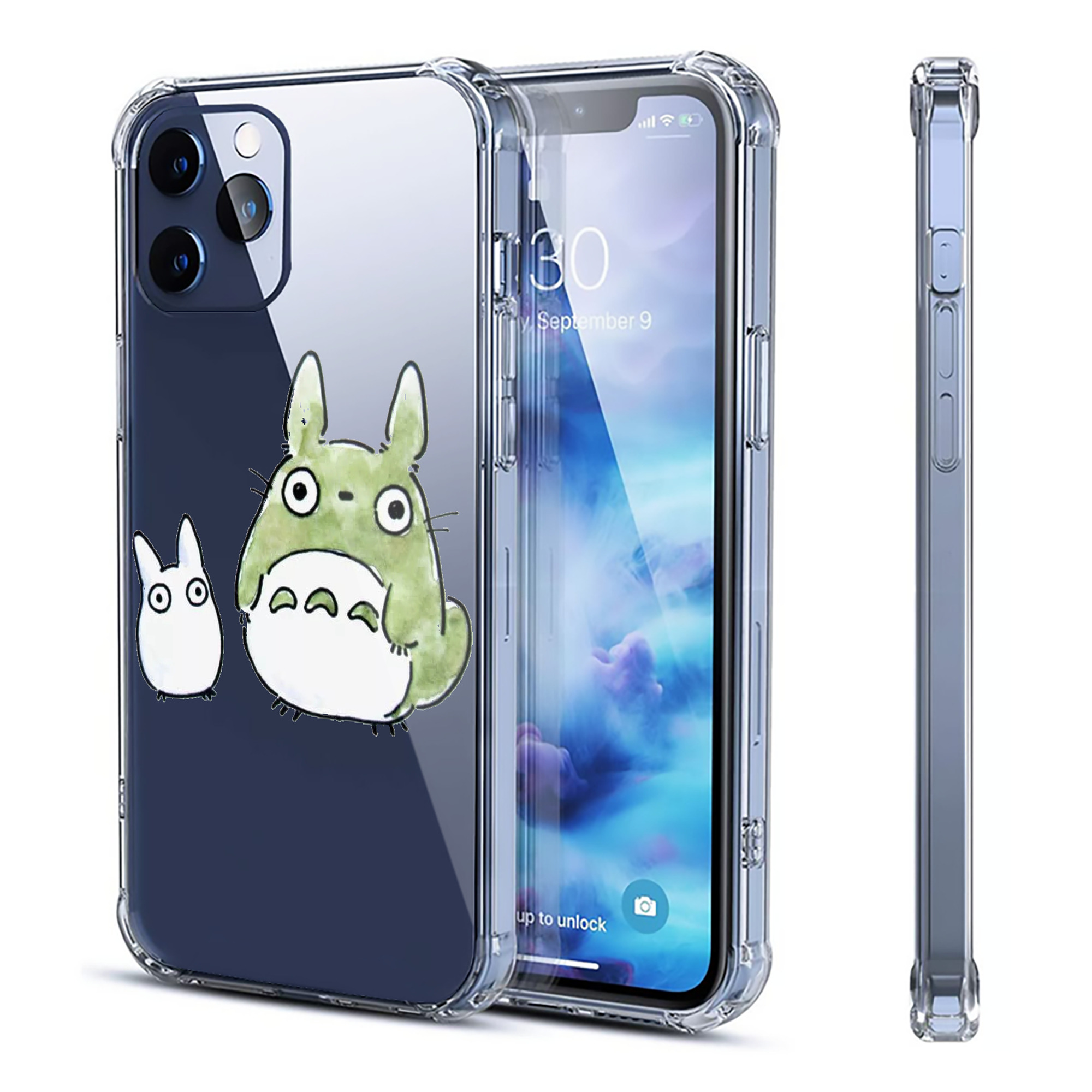 （画像用） となりのトトロ 草壁メイ 草壁サツキ My Neighbor Totoro Satsuki Kusakabe Mei Kusakabe 【iPhone 12シリーズ対応】透明スマホケース（クリアソフトケース）